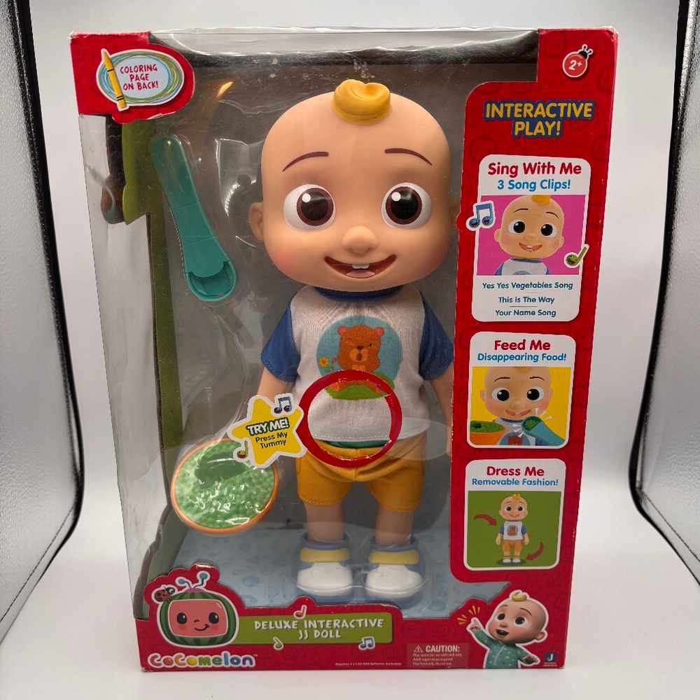New! Cocomelon Deluxe Interactive JJ Doll Singing/Talking Character Doll